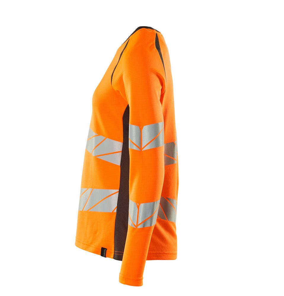 Mascot Damen Accelerate Safe Warn-Langarmshirt – orange/dunkelanthrazit