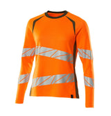 Mascot Damen Accelerate Safe Warn-Langarmshirt – orange/moosgrün