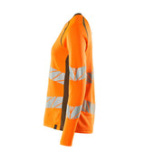 Mascot Damen Accelerate Safe Warn-Langarmshirt – orange/moosgrün