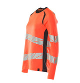 Mascot Damen Accelerate Safe Warn-Langarmshirt – rot/schwarzblau