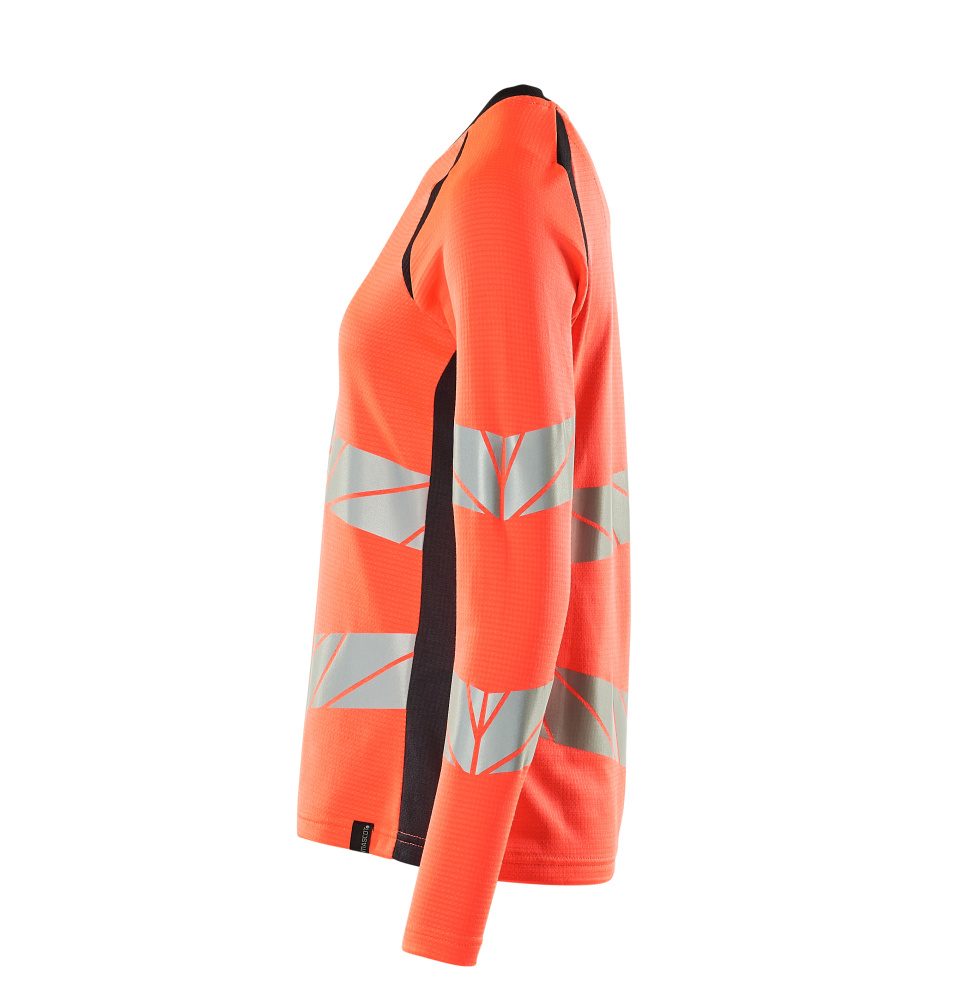 Mascot Damen Accelerate Safe Warn-Langarmshirt – rot/schwarzblau