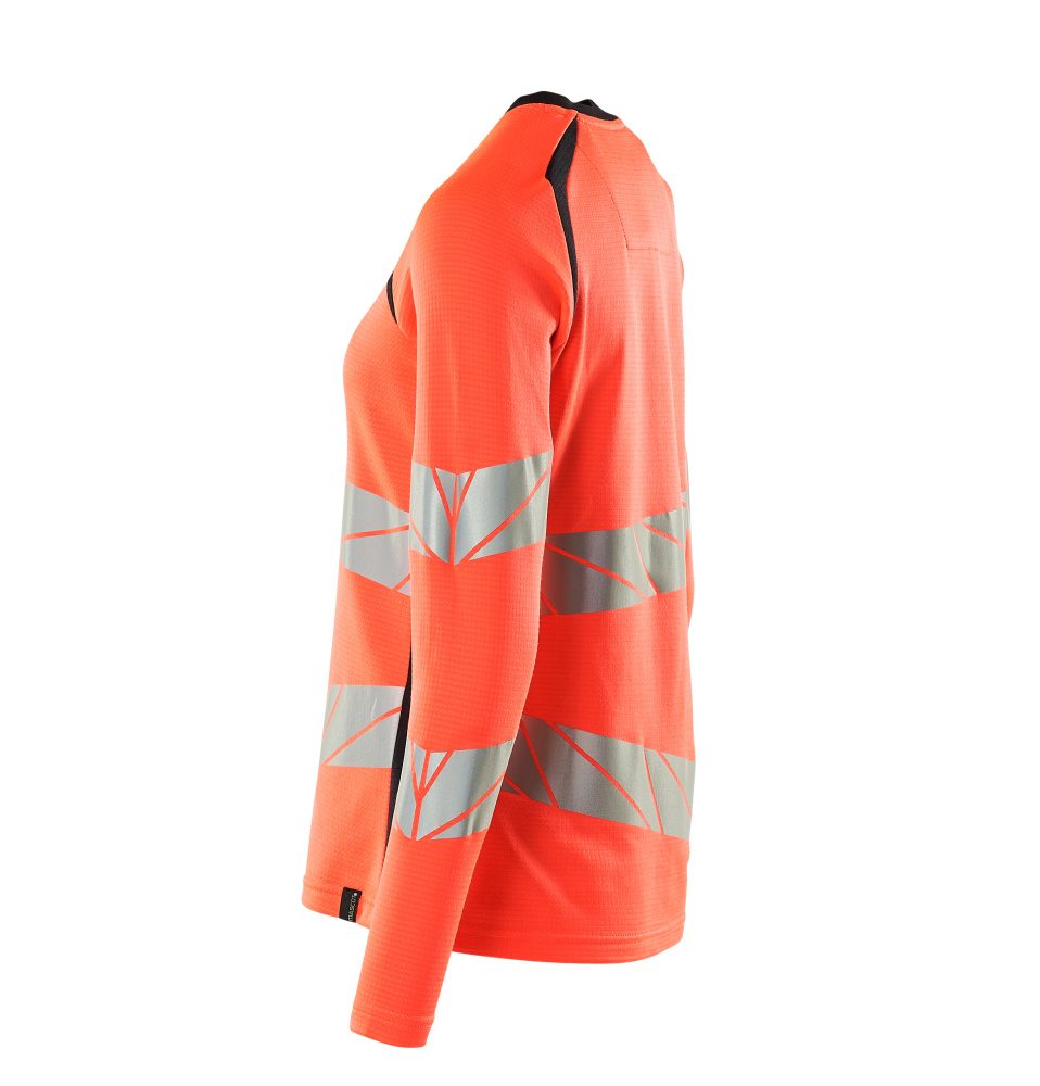 Mascot Damen Accelerate Safe Warn-Langarmshirt – rot/schwarzblau
