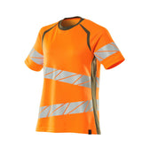Mascot Damen Accelerate Safe Warnschutz T-Shirt – orange/moosgrün