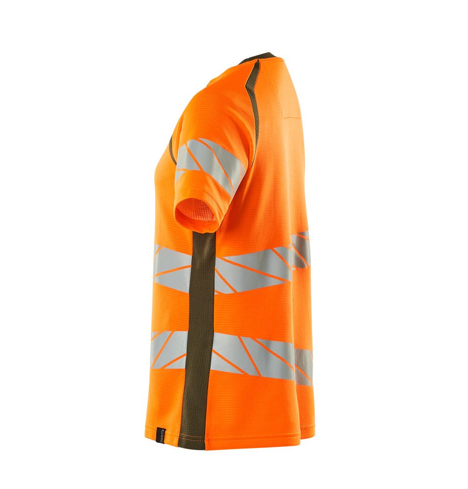 Mascot Damen Accelerate Safe Warnschutz T-Shirt – orange/moosgrün