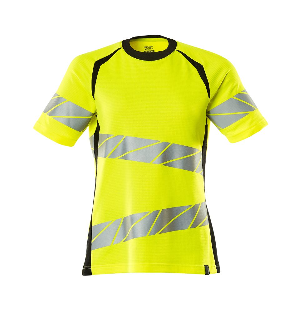 Mascot Damen Accelerate Safe Warnschutz T-Shirt – gelb/schwarz