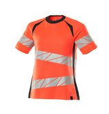Mascot Damen Accelerate Safe Warnschutz T-Shirt – rot/schwarzblau