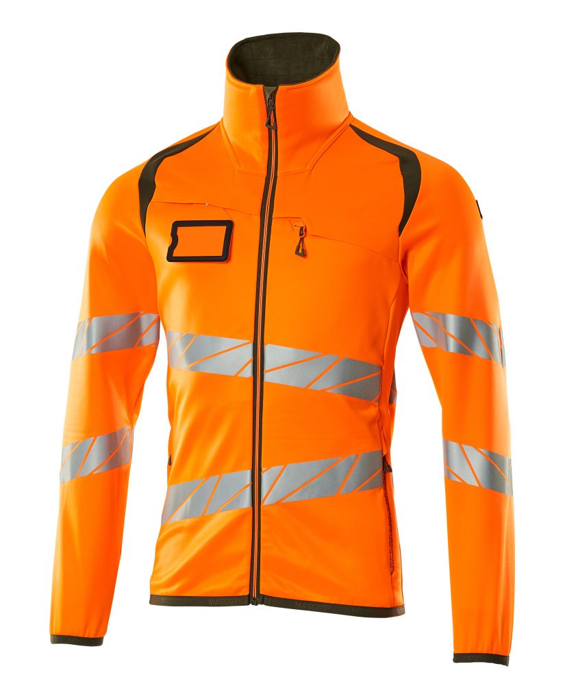 Mascot Accelerate Safe Warnschutz Fleecejacke – orange/moosgrün