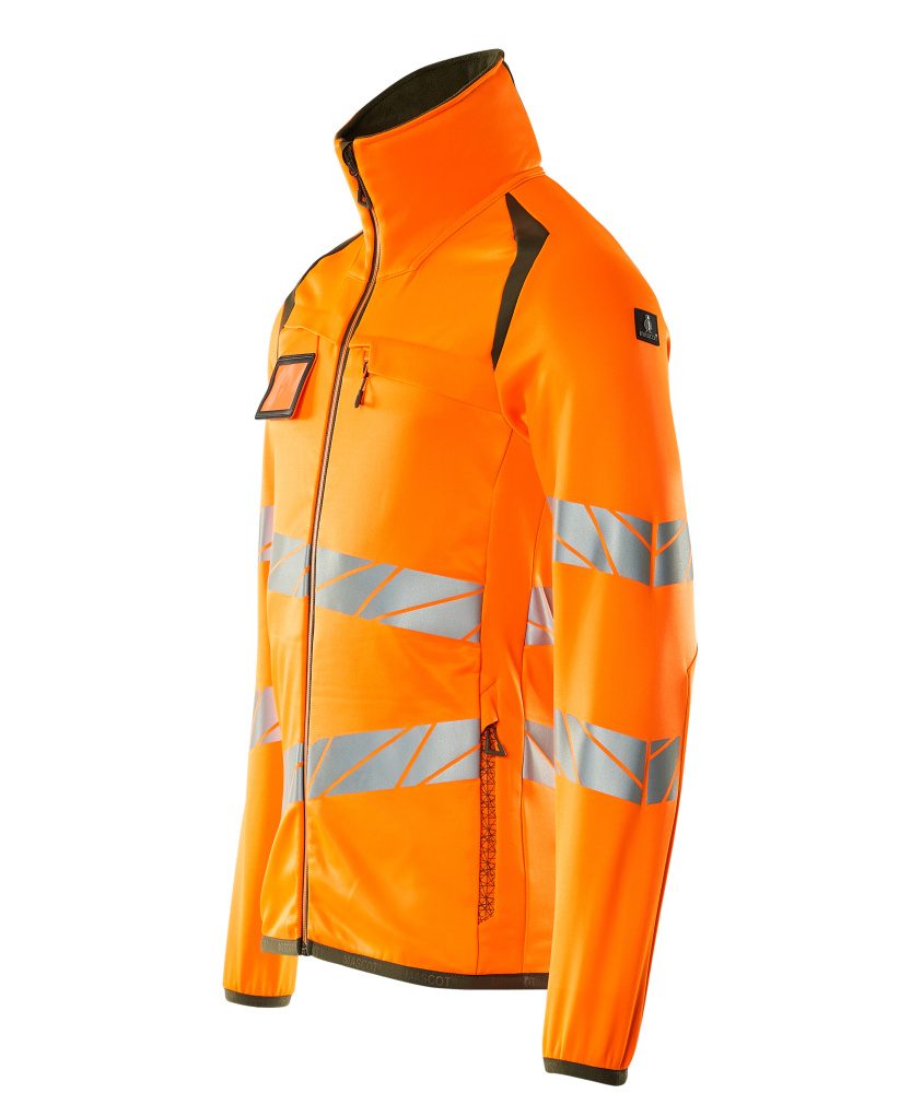 Mascot Accelerate Safe Warnschutz Fleecejacke – orange/moosgrün