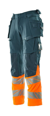 Mascot Accelerate Safe Warnschutz Bundhose Kl.1 19131-711 – dunkelpetroleum/orange
