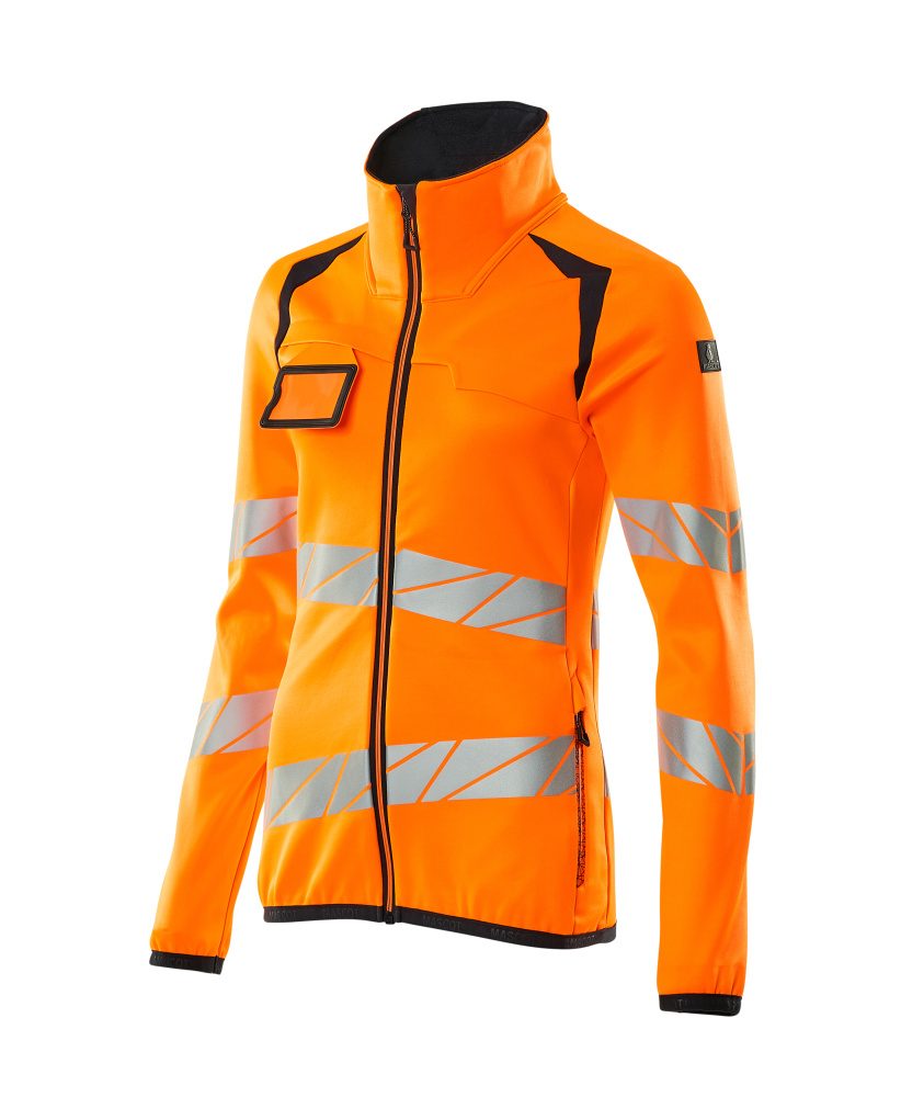 Mascot Damen Accelerate Safe Warn-Fleecejacke – orange/schwarzblau
