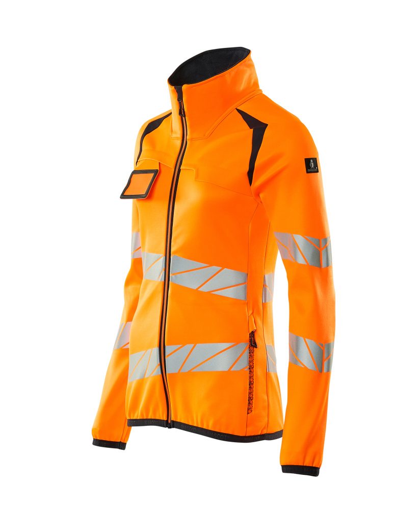 Mascot Damen Accelerate Safe Warn-Fleecejacke – orange/schwarzblau