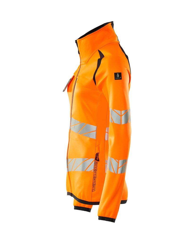 Mascot Damen Accelerate Safe Warn-Fleecejacke – orange/schwarzblau