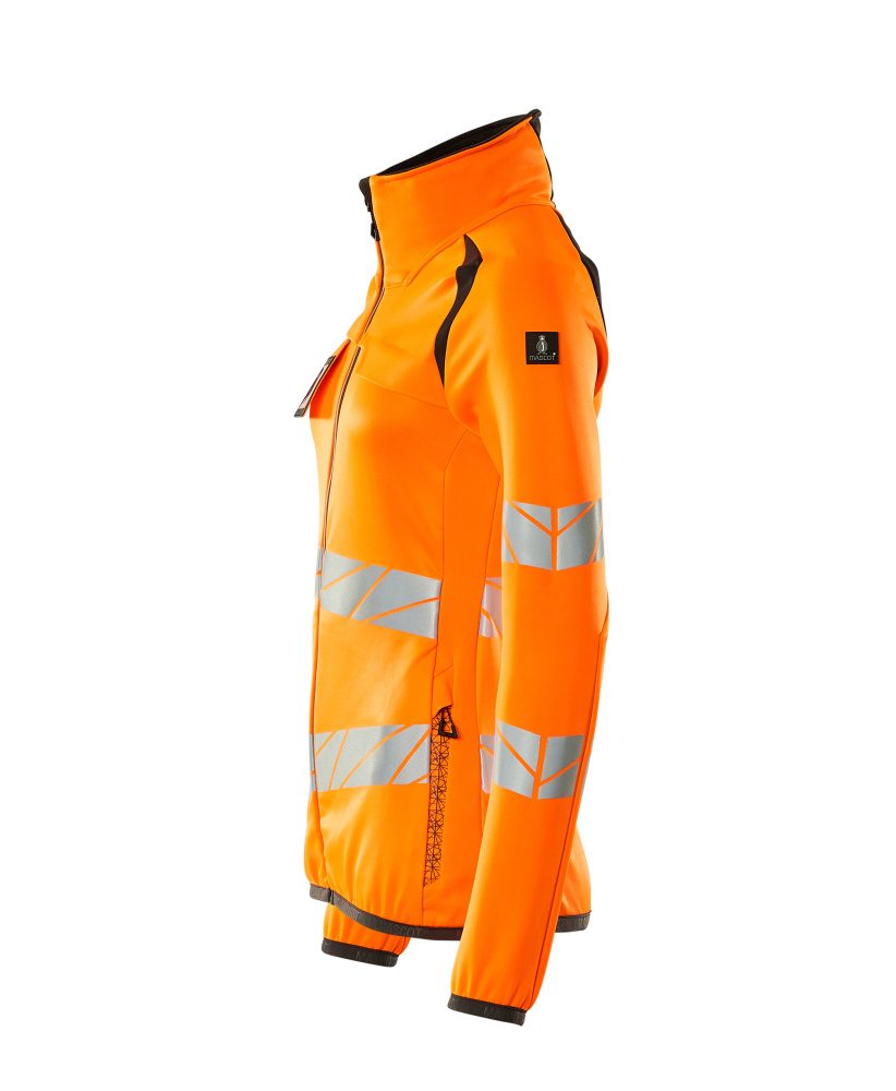 Mascot Damen Accelerate Safe Warn-Fleecejacke – orange/dunkelanthrazit