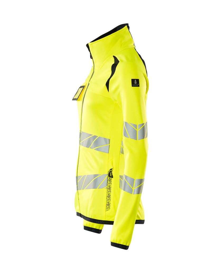 Mascot Damen Accelerate Safe Warn-Fleecejacke – gelb/schwarzblau