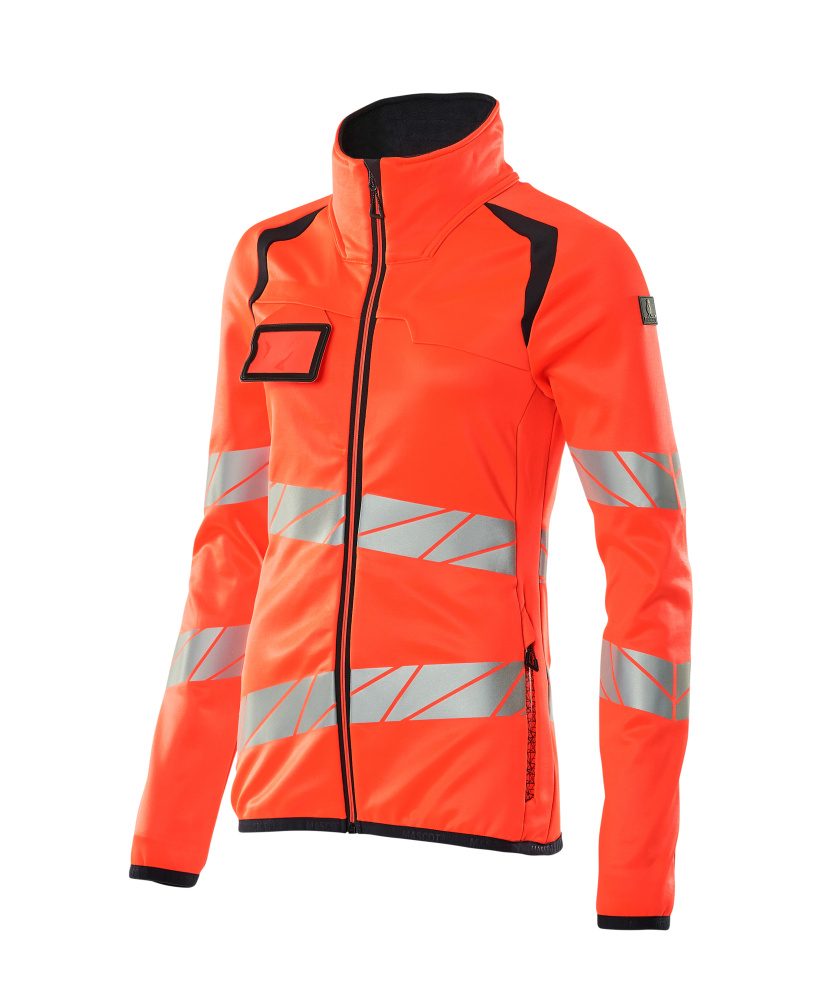 Mascot Damen Accelerate Safe Warn-Fleecejacke – rot/schwarzblau