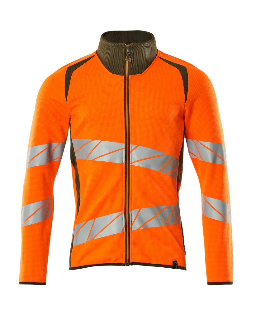 Mascot Accelerate Safe Warnschutz Sweatjacke – orange/moosgrün