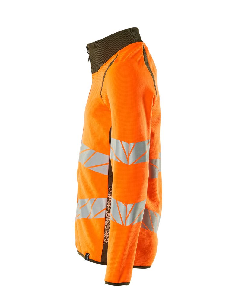 Mascot Accelerate Safe Warnschutz Sweatjacke – orange/moosgrün