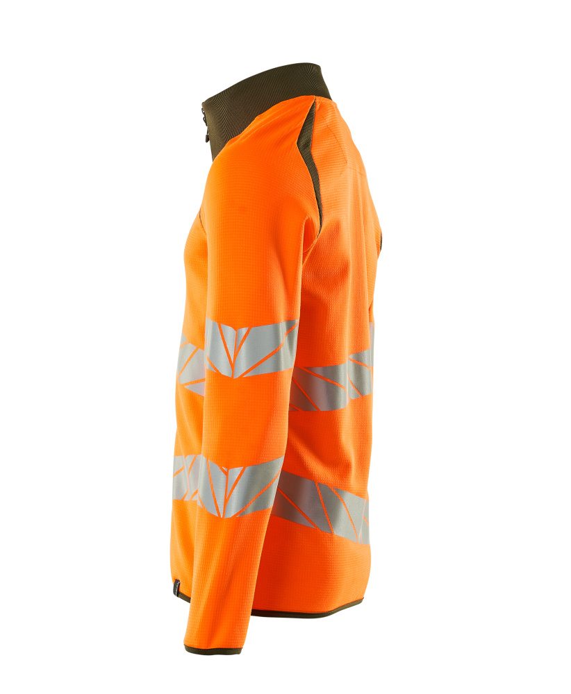 Mascot Accelerate Safe Warnschutz Sweatjacke – orange/moosgrün
