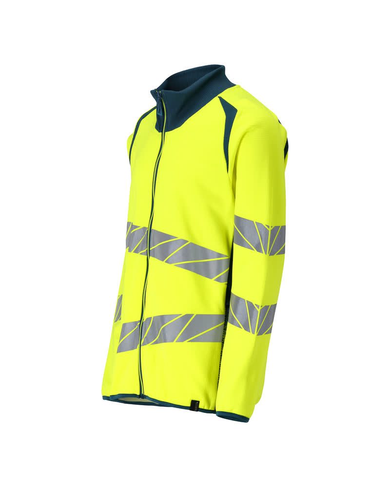 Mascot Accelerate Safe Warnschutz Sweatjacke – gelb/dunkelpetroleum