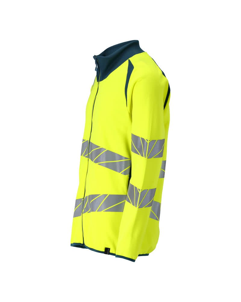 Mascot Accelerate Safe Warnschutz Sweatjacke – gelb/dunkelpetroleum
