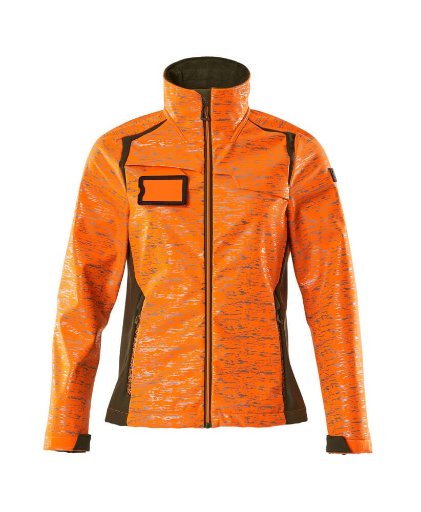 Mascot Damen Accelerate Safe Softshelljacke – orange/moosgrün