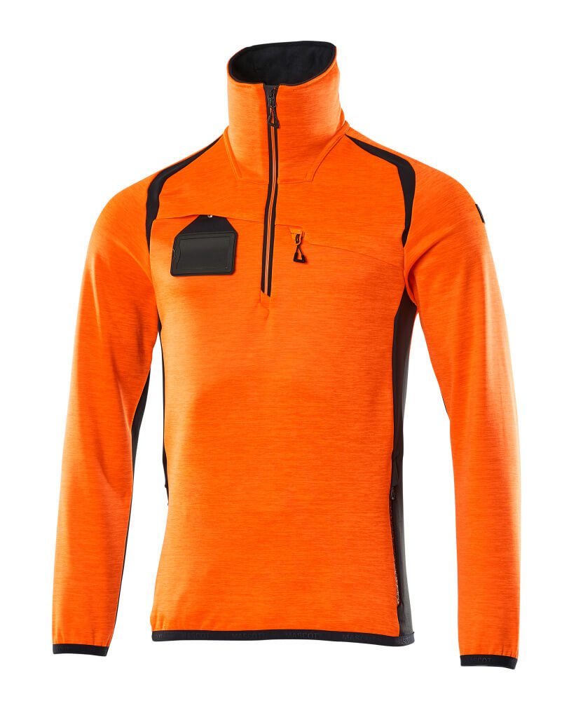 Mascot Accelerate Safe Fleecepullover – orange/schwarzblau