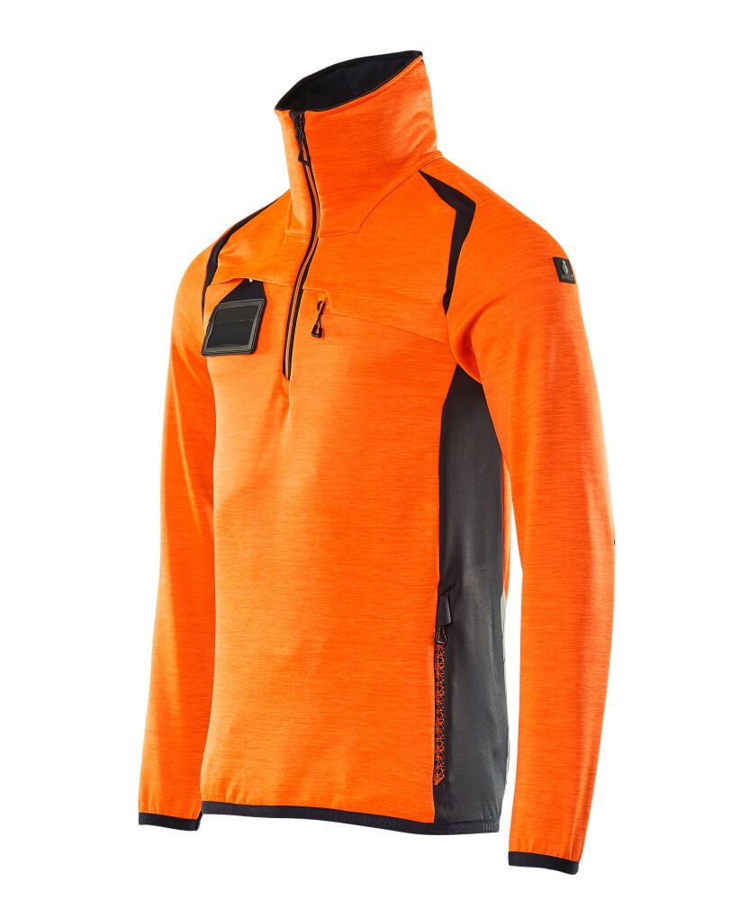 Mascot Accelerate Safe Fleecepullover – orange/schwarzblau