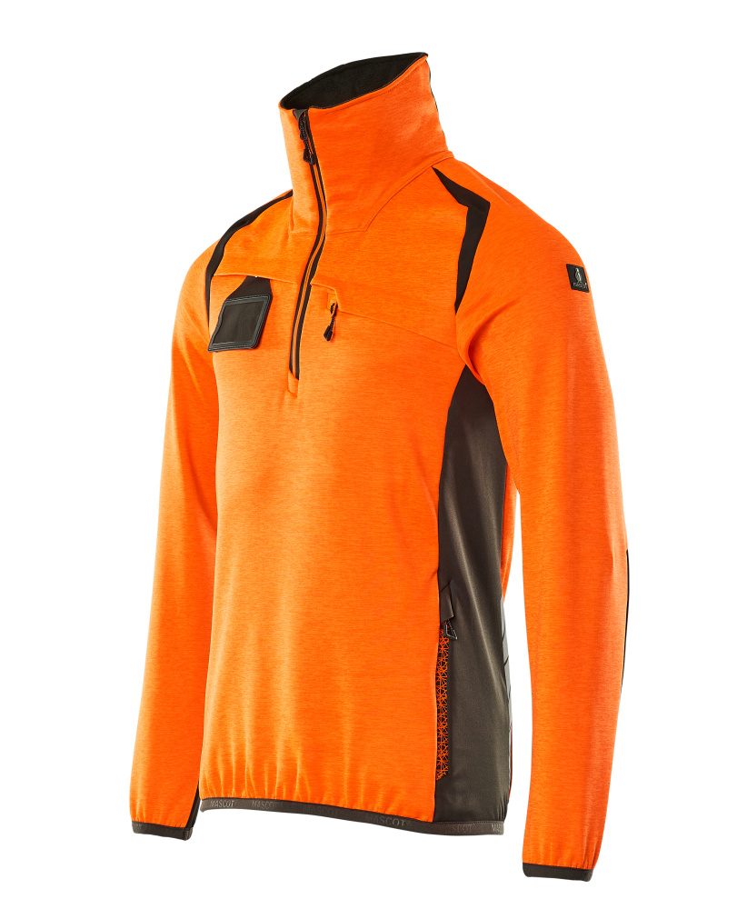 Mascot Accelerate Safe Fleecepullover – orange/dunkelanthrazit
