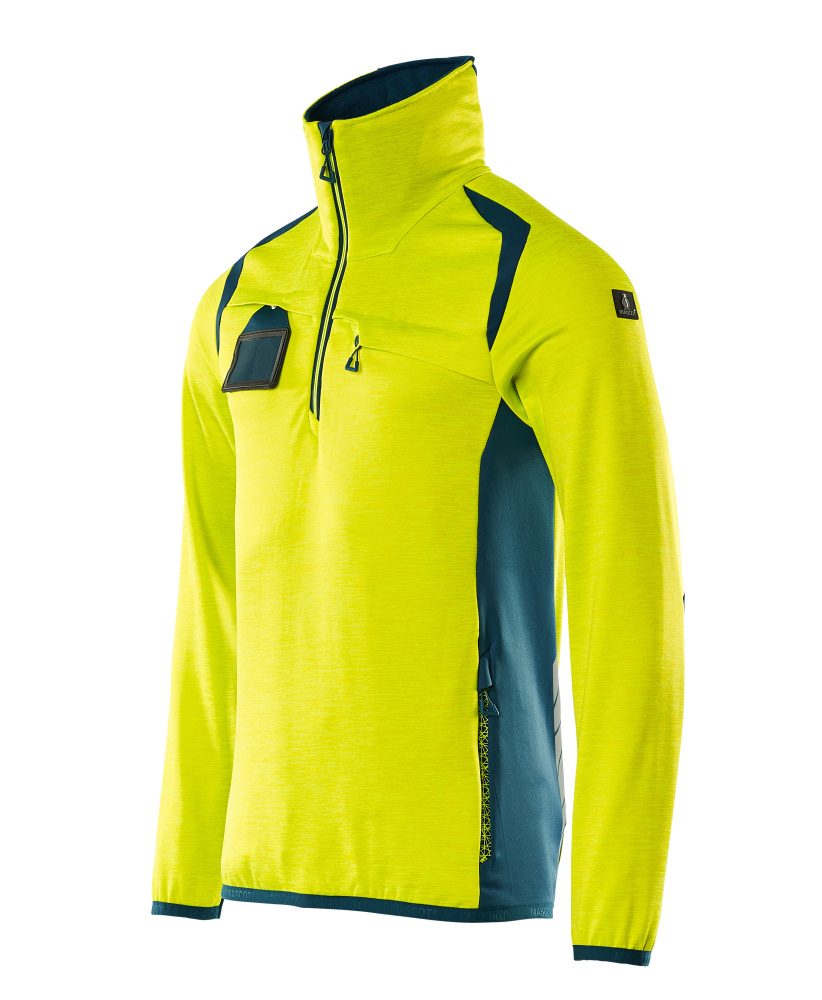 Mascot Accelerate Safe Fleecepullover – gelb/dunkelpetroleum