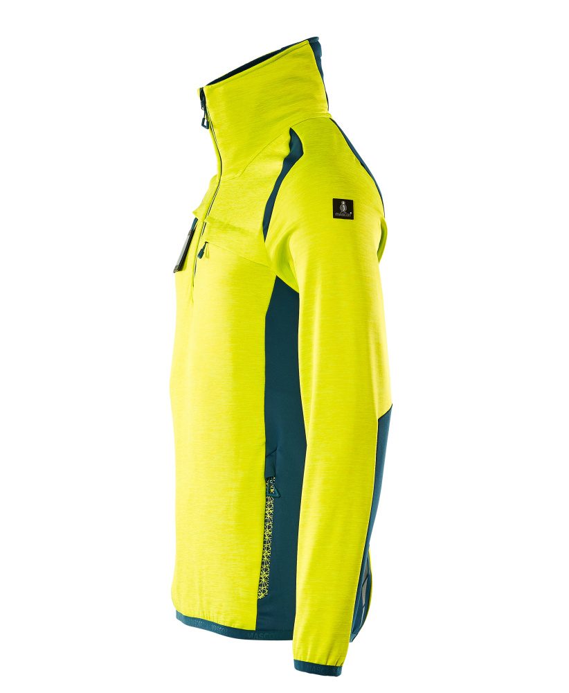 Mascot Accelerate Safe Fleecepullover – gelb/dunkelpetroleum