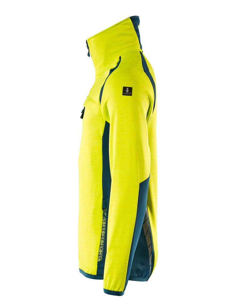 Mascot Accelerate Safe Fleecepullover – gelb/dunkelpetroleum