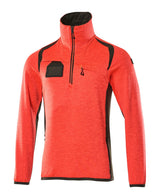 Mascot Accelerate Safe Fleecepullover – rot/dunkelanthrazit