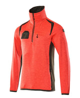 Mascot Accelerate Safe Fleecepullover – rot/dunkelanthrazit