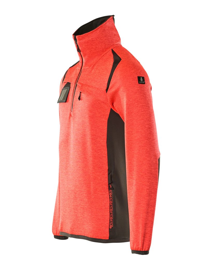 Mascot Accelerate Safe Fleecepullover – rot/dunkelanthrazit