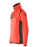 Mascot Accelerate Safe Fleecepullover – rot/dunkelanthrazit