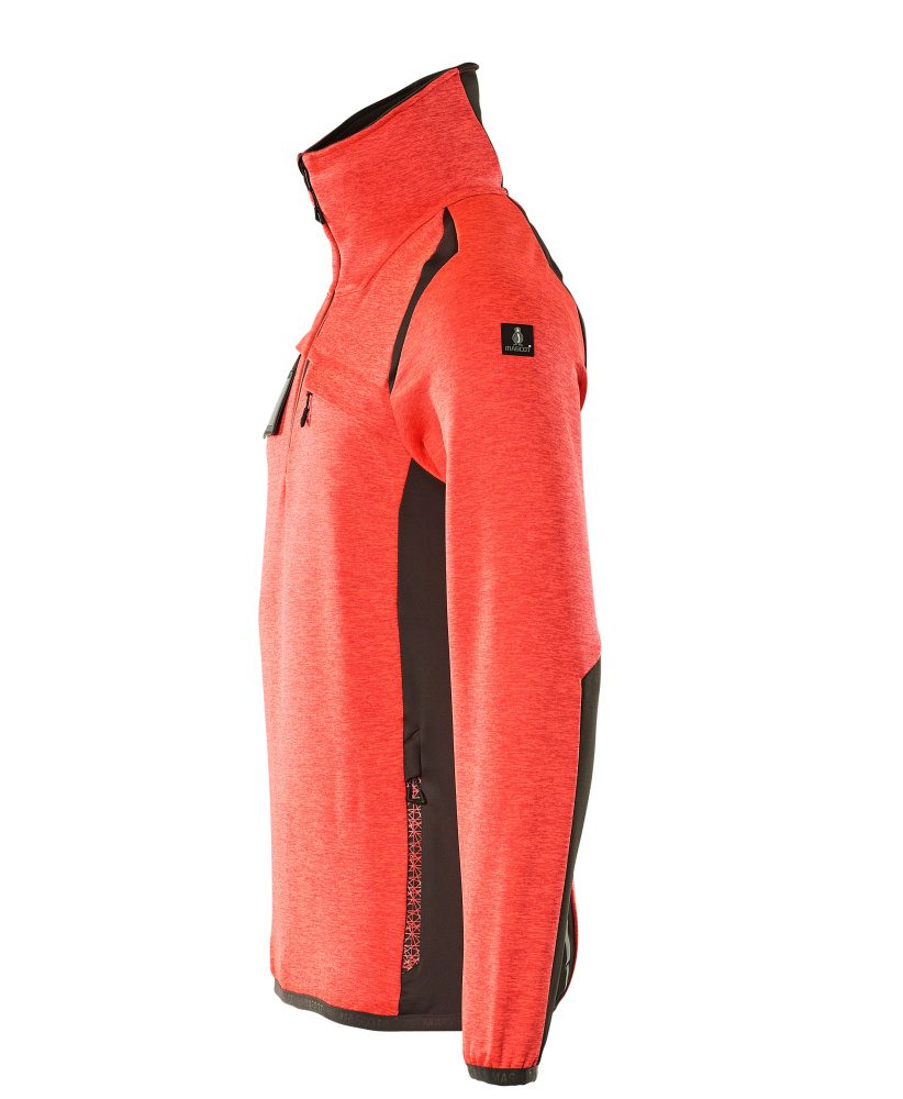 Mascot Accelerate Safe Fleecepullover – rot/dunkelanthrazit