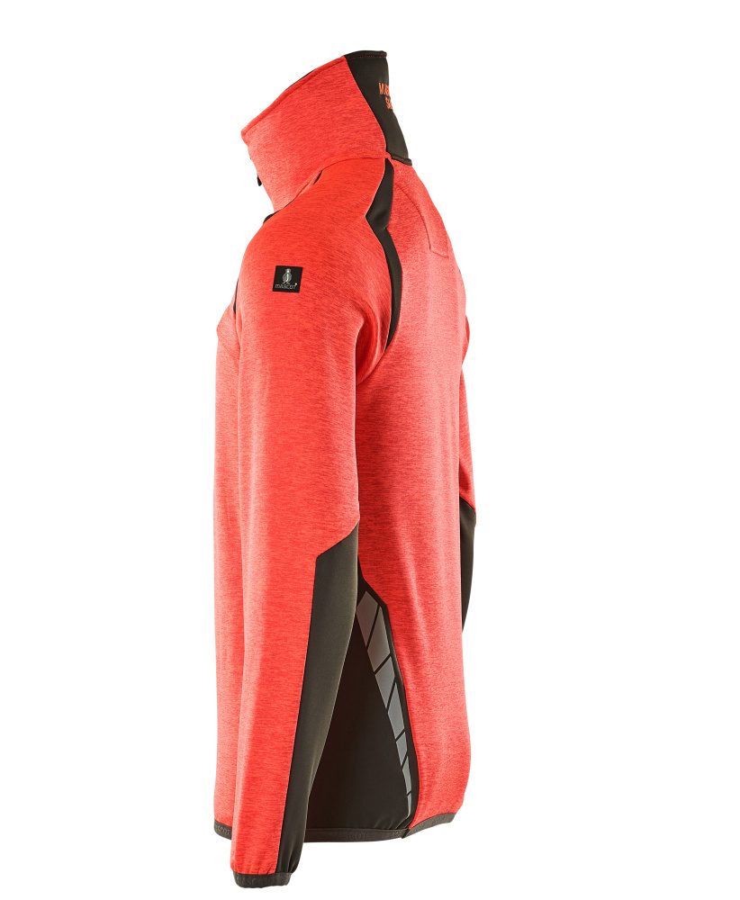 Mascot Accelerate Safe Fleecepullover – rot/dunkelanthrazit