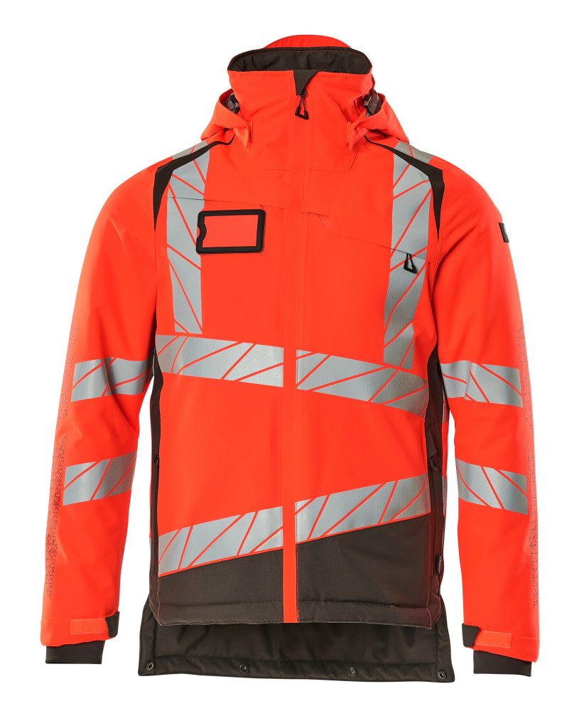 Mascot Accelerate Safe Warn-Winterjacke zweifarbig – rot/dunkelanthrazit