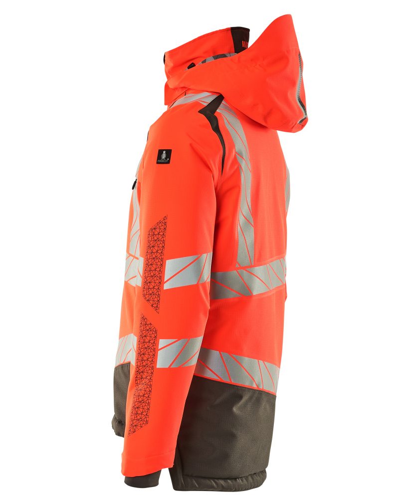Mascot Accelerate Safe Warn-Winterjacke zweifarbig – rot/dunkelanthrazit
