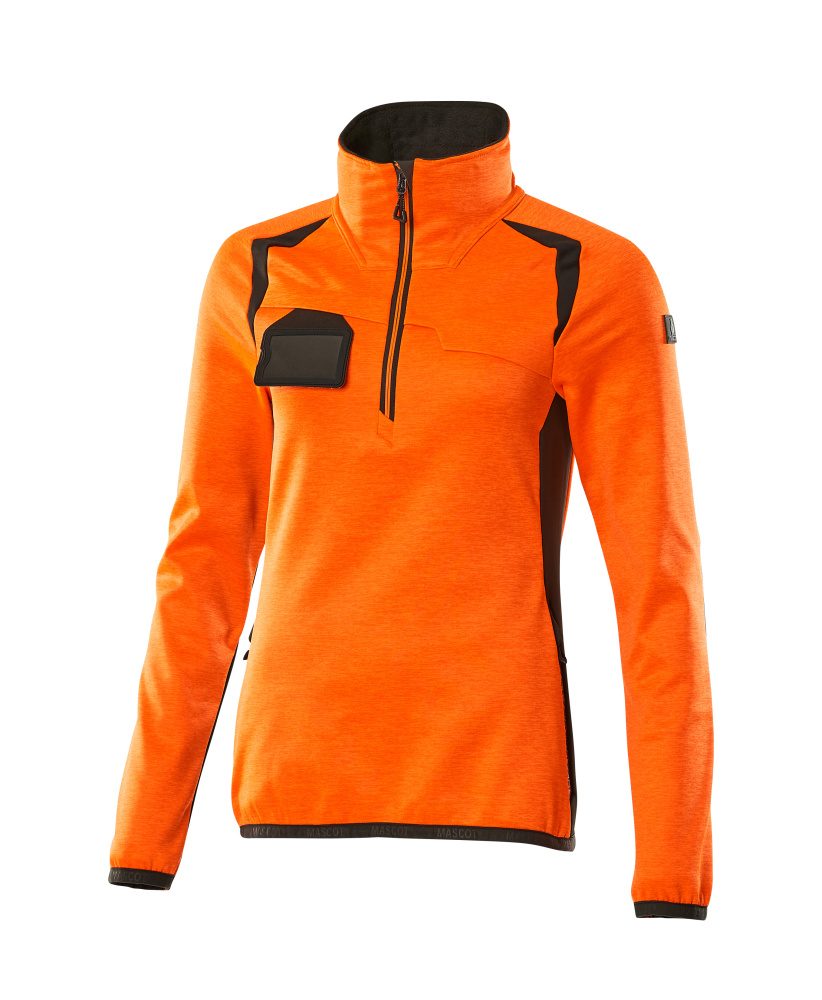 Mascot Damen Accelerate Safe Fleecepullover – orange/dunkelanthrazit