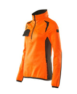 Mascot Damen Accelerate Safe Fleecepullover – orange/dunkelanthrazit