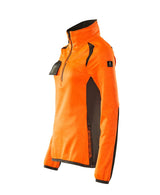Mascot Damen Accelerate Safe Fleecepullover – orange/dunkelanthrazit