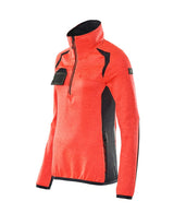Mascot Damen Accelerate Safe Fleecepullover – rot/schwarzblau