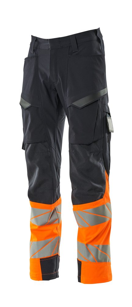 Mascot Kl.1 Accelerate Safe Warn Stretchbundhose – schwarzblau/orange