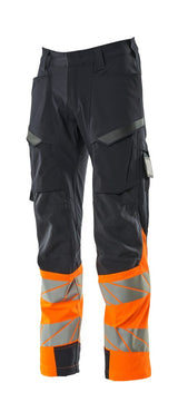 Mascot Kl.1 Accelerate Safe Warn Stretchbundhose – schwarzblau/orange