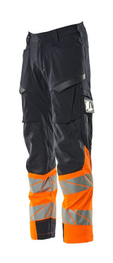 Mascot Kl.1 Accelerate Safe Warn Stretchbundhose – schwarzblau/orange