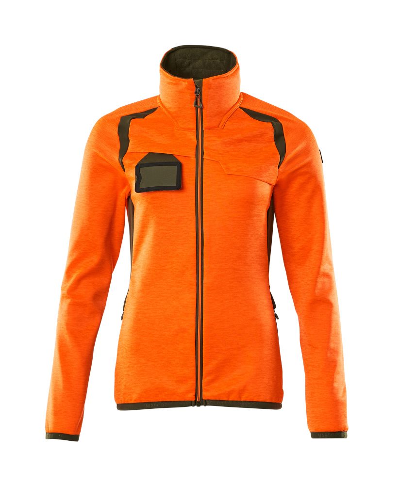Mascot Damen Accelerate Safe Fleecejacke – orange/moosgrün