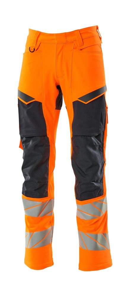Mascot Accelerate Safe Masco Warnschutz Bundhose Stretch – orange/schwarzblau