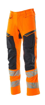 Mascot Accelerate Safe Masco Warnschutz Bundhose Stretch – orange/schwarzblau