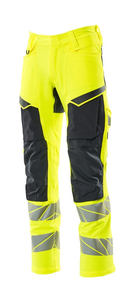 Mascot Accelerate Safe Masco Warnschutz Bundhose Stretch – gelb/schwarzblau
